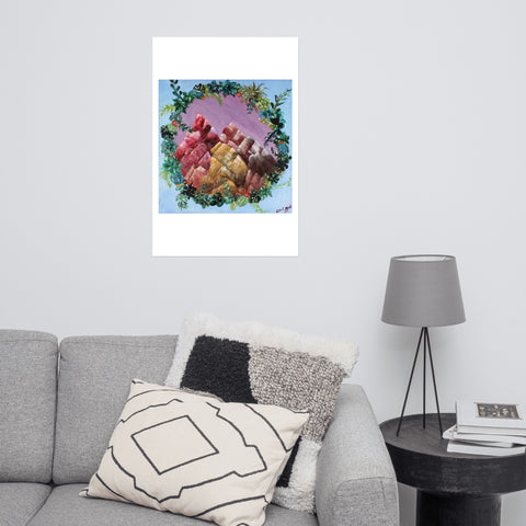 Basic Print-Mountains with Plant Framing