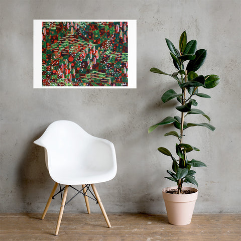 Print- Abstract- Neon Checkered II