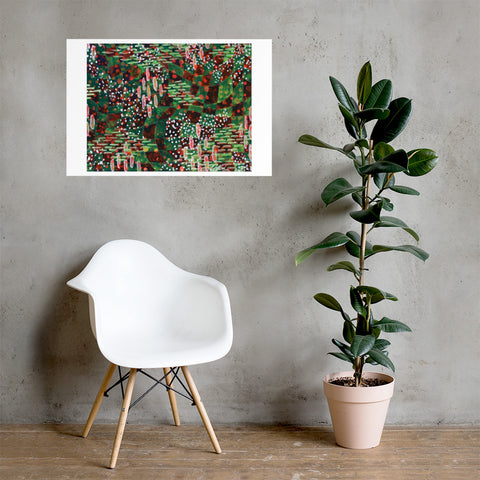 Basic Print- Abstract- Neon Checkered I